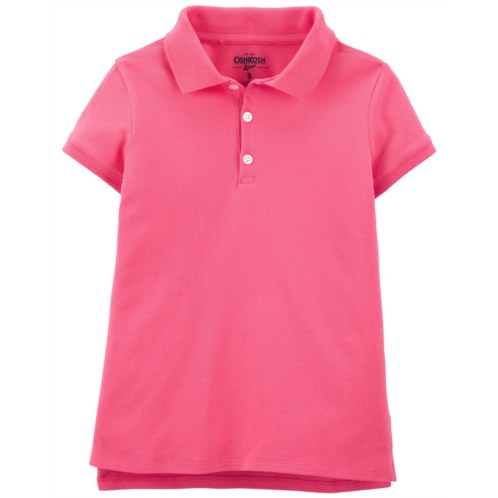 Carters Pink Kid Pique Cotton Uniform Polo