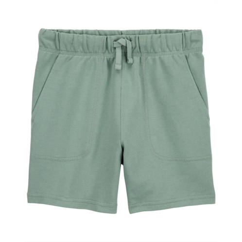 Carters Green Kid Pull-On Cotton Shorts