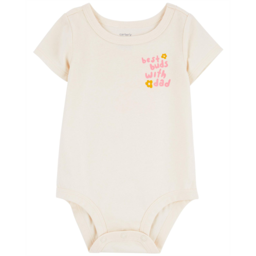 Carters Ivory Baby Best Buds With Dad Cotton Bodysuit