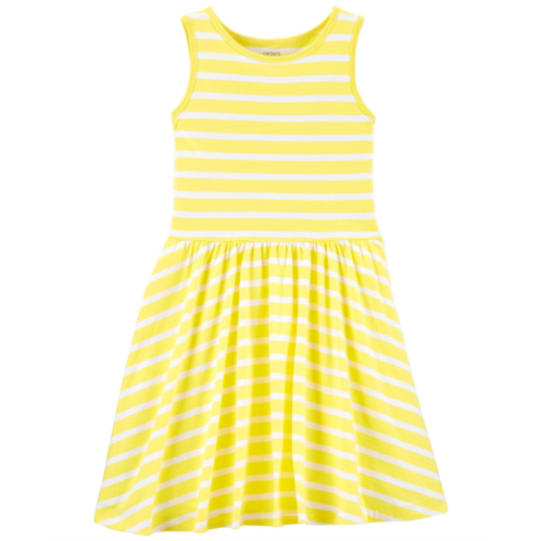Carters Yellow Kid Striped Twirl Dress