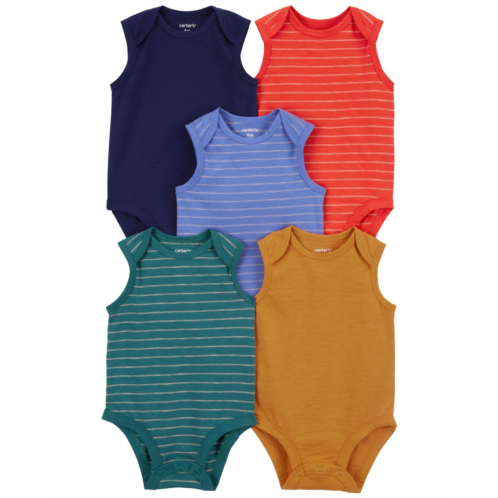 Carters Multi Baby 6-Pack Striped Tank Bodysuits