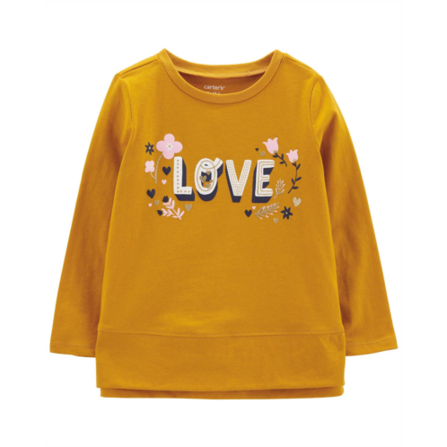 Carters Gold Toddler Love Is The Answer Graphic Tee