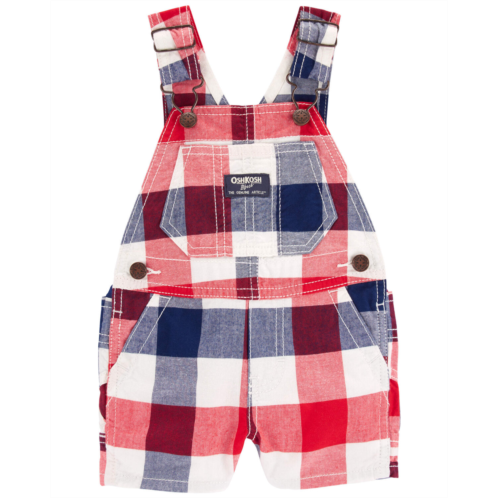 Carters Red Baby Plaid Shortalls