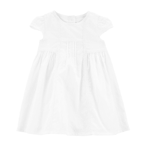 Carters White Baby Textured Babydoll Dress