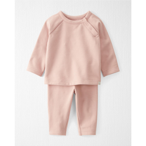 Carters Rose Baby 2-Piece Fleece Set Made with Organic Cotton in Rose