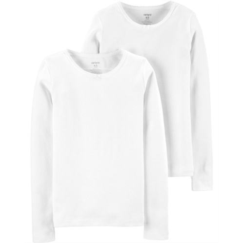 Carters White 2-Pack Cotton Undershirts