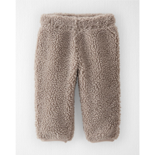 Carters Washed Taupe Baby Recycled Sherpa Pants