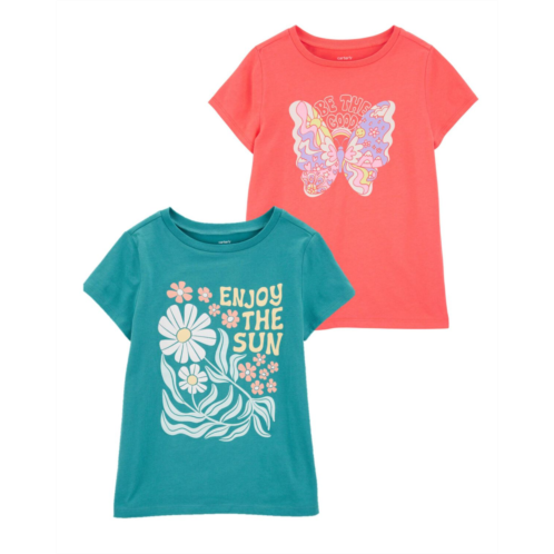 Carters Multi Kid 2-Pack Butterfly Sun Graphic Tees