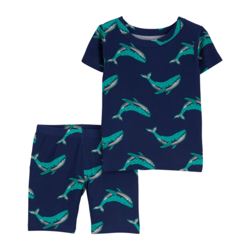 Carters Navy Toddler 2-Piece Whale PurelySoft Pajamas