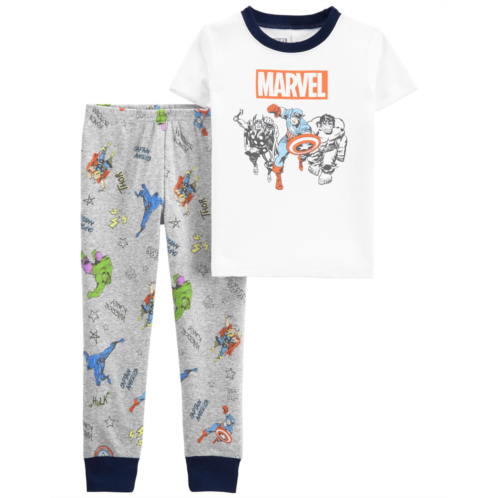 Carters White Toddler 2-Piece ⓒMARVEL100% Snug Fit Cotton Pajamas