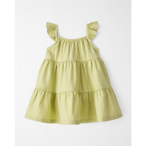 Carters Citron Baby Tiered Sundress Made with LENZING ECOVERO and Linen