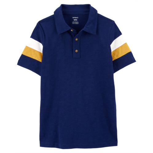 Carters Navy Kid Striped Polo Shirt