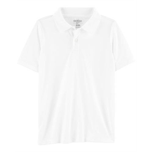 Carters White Kid White Pique Polo Shirt