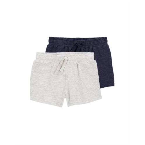 Carters Multi Kid 2-Pack Knit Denim Pull-On French Terry Shorts