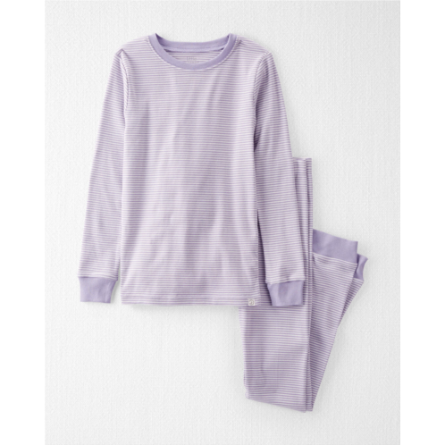 Carters Lilac Stripe Kid Organic Cotton Pajamas Set