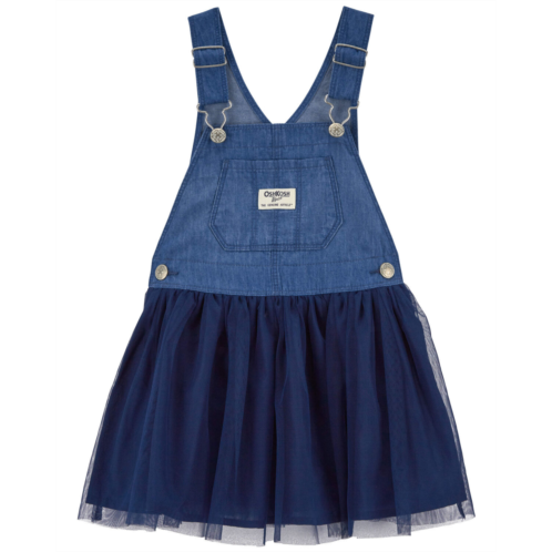 Carters Blue Baby Tulle and Denim Jumper Dress