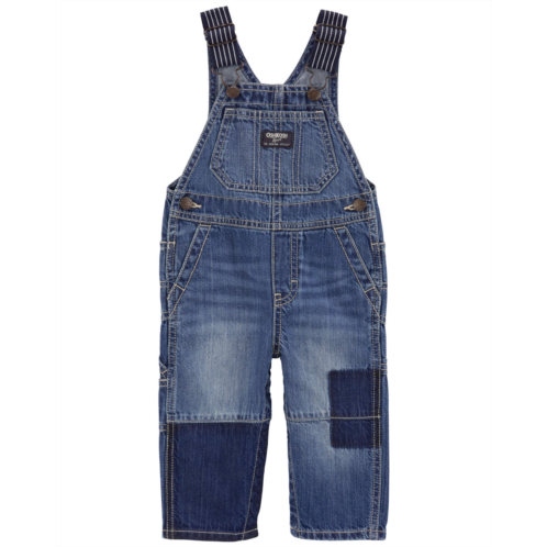 Carters Blue Baby Classic Denim Overalls: Removed Patch Remix