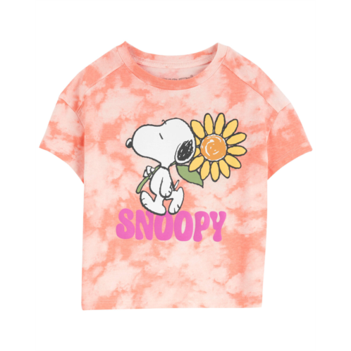 Carters Peach Kid Snoopy Boxy Fit Graphic Tee