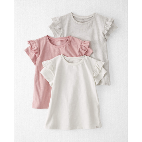 Carters Multi Toddler 3-Pack Organic Cotton Flutter T-Shirts