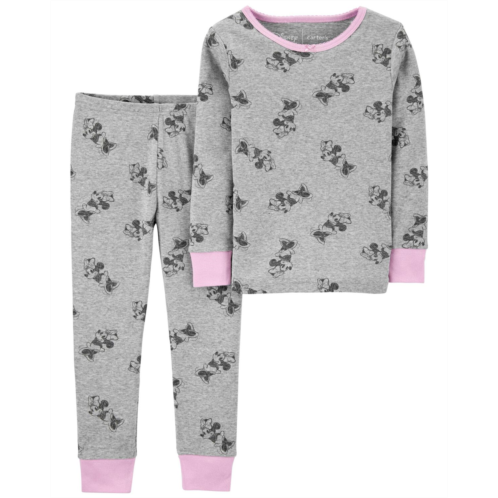 Oshkoshbgosh Grey Toddler 2-Piece Minnie Mouse 100% Snug Fit Cotton Pajamas | oshkosh.com