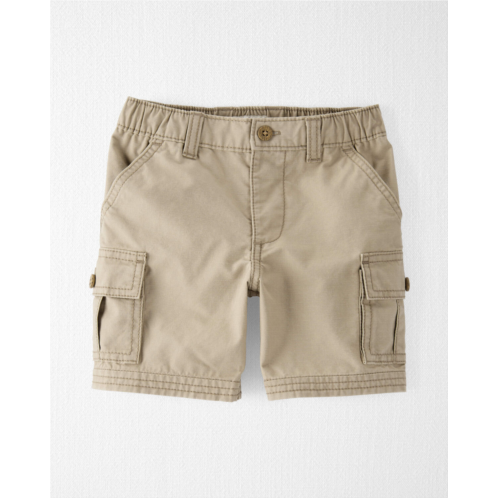 Carters Tan Toddler Organic Cotton Cargo Shorts