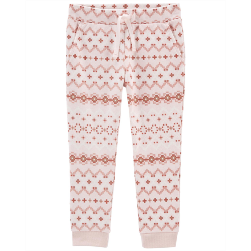 Carters Pink Baby Pink Fair Isle Joggers