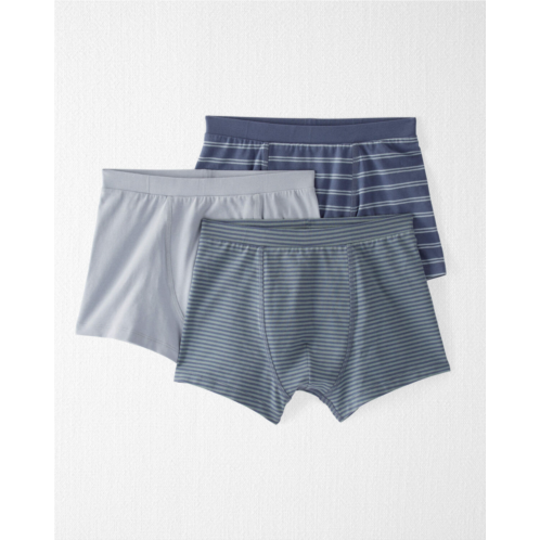 Carters Multi Stripe 3-Pack Organic Cotton Boxer Shorts