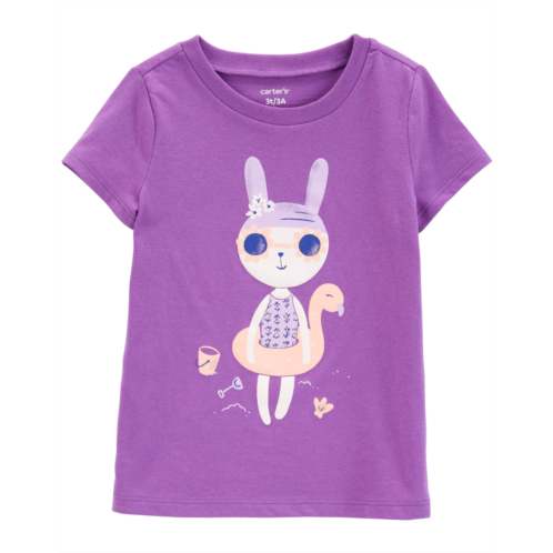 Carters Purple Toddler Bunny Graphic Tee