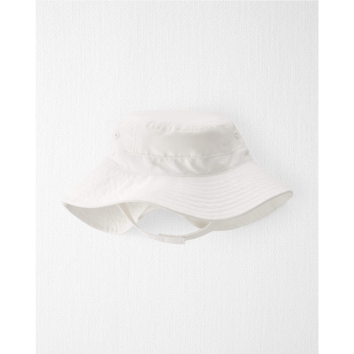 Carters Light Cream Baby Recycled Twill Swim Hat