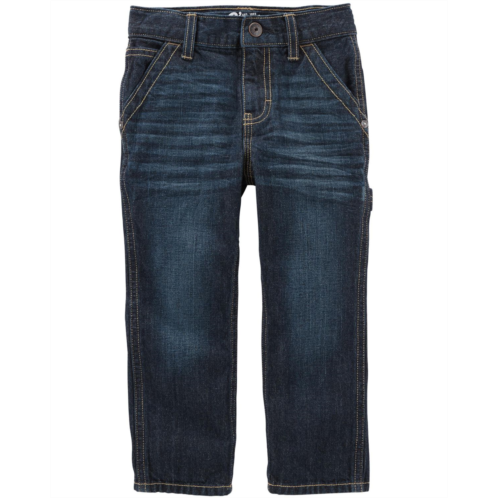 Carters Mineral Dark Wash Baby Workwear Straight-Leg Mineral Wash Jeans