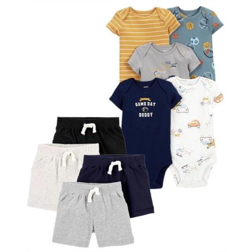 Carters Multi Baby 9-Piece Game Day Bodysuits & Shorts Set