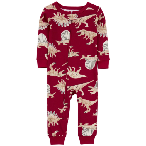 Oshkoshbgosh Burgundy Toddler 1-Piece Dinosaur 100% Snug Fit Cotton Footless Pajamas | oshkosh.com