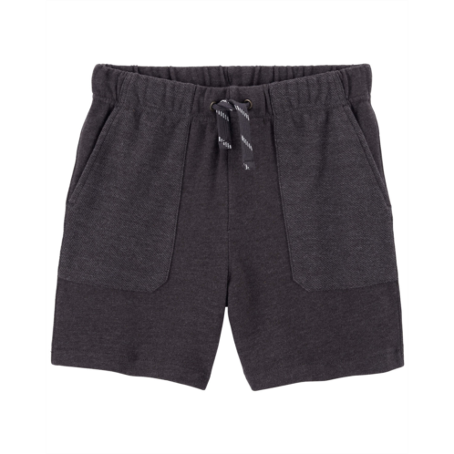 Carters Grey Kid Pull-On Reverse Pockets French Terry Shorts