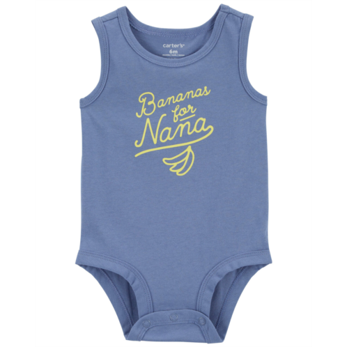 Carters Blue Baby Bananas For Nana Sleeveless Bodysuit