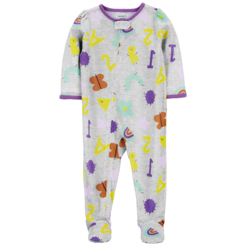 Carters Multi Toddler 1-Piece Graphic Loose Fit Footie Pajamas