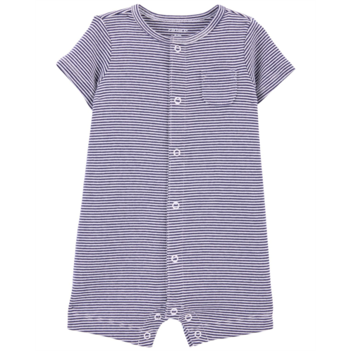 Carters Blue Baby Striped Romper