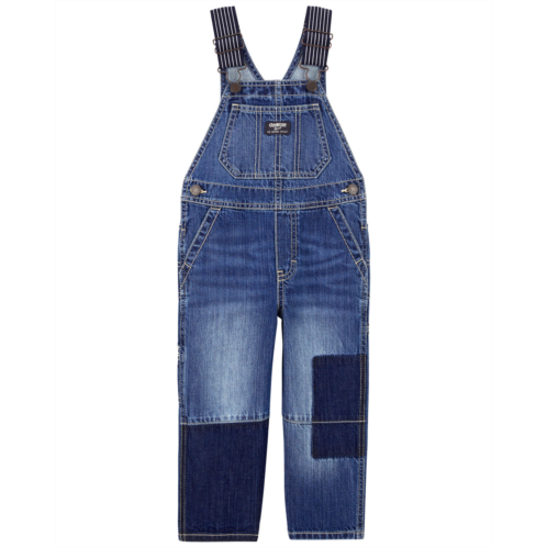 Carters Blue Toddler Classic OshKosh Overalls: Removed Patch Remix