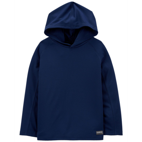 Carters Blue Kid Hooded Pullover in Moisture Wicking Active Jersey