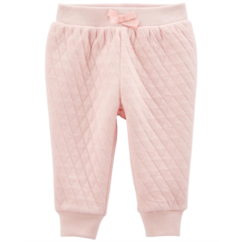 Carters Pink Baby Quilted Joggers