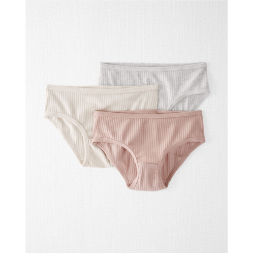 Carters Thistle Pink 3-Pack Organic Cotton Underwear