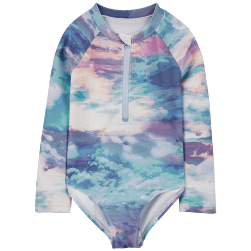 Carters Blue Toddler 1-Piece Tie-Dye Swimsuit