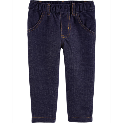 Carters Blue Baby Pull-On Yarn-Dyed Denim Pants