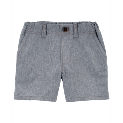 Carters Heather Grey Toddler Lightweight Shorts in Quick Dry Active Poplin