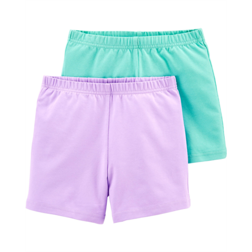 Carters Turquoise/Purple Kid 2-Pack Tumbling Shorts