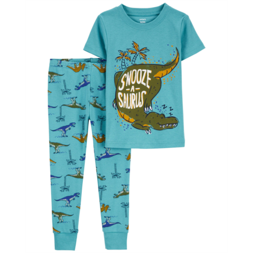 Carters Grey Baby 2-Piece Dinosaur 100% Snug Fit Cotton Pajamas