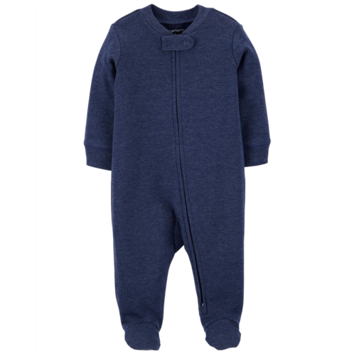 Carters Navy Baby 1-Piece Navy Sleep & Play Pajamas