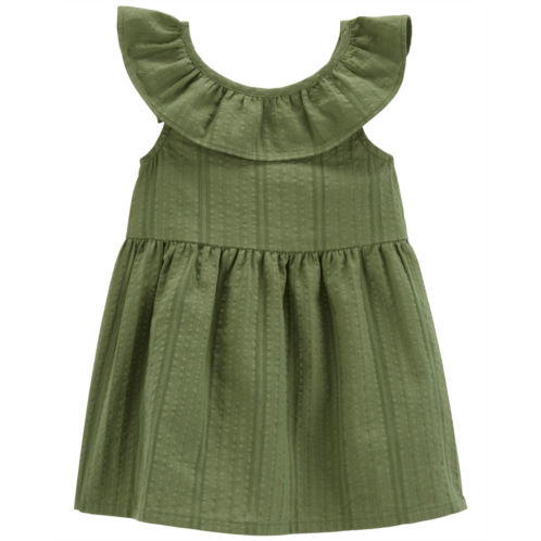Carters Green Baby Seersucker Woven Dress