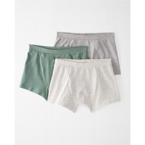 Carters Neutral 3-Pack Organic Cotton Boxer Shorts