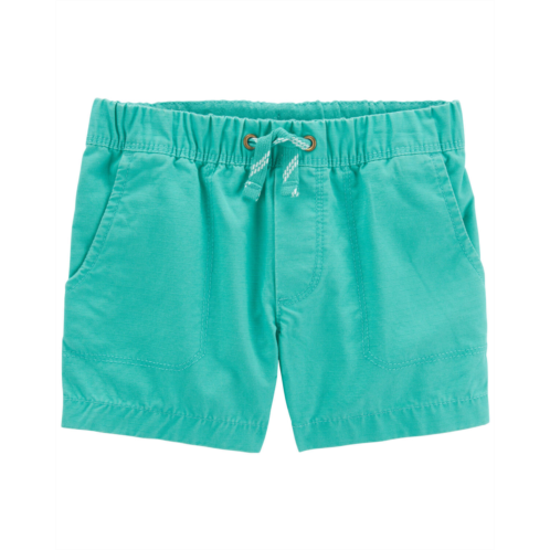Carters Turquoise Baby Pull-On Canvas Shorts