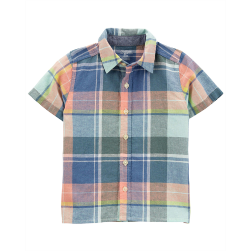 Carters Multi Toddler Plaid Button-Front Shirt Made With LENZING ECOVERO
